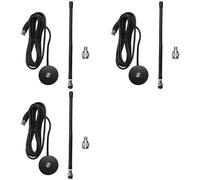 3X CB Antenna Antenna 27 MHz Soft Whip Base Magnetica BNC PL259 Connettore CB Antenna Antenna per Midland Maxon