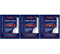 3x ceppo per distillatori di lievito Alcotec VODKA Turbo per 25 litri