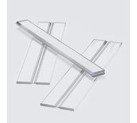 3x cerniere flessibili trasparenti 200 mm, basso profilo