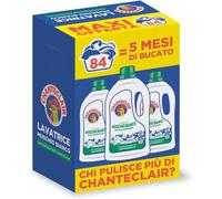 3x Chanteclair Detersivo Liquido per Lavatrice Profumo Muschio Bianco da 1260ml
