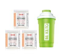 3X Chetoni esogeni Pesca + Shaker keto chetosi dieta low carb digiuno ketoni