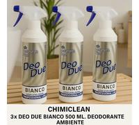3x Chimiclean Deo Due Bianco 500ml - Deodorante Ambiente Spray Professionale
