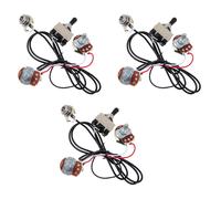 3X Chitarra Cablaggio Precablato Due Leve Da 500K A 3 Vie Interruttore A Le6593