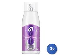3x Cif Sgrassatore Spray 590 Ml. Ricarica Viola
