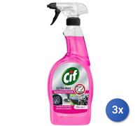 3x Cif Sgrassatore Trigger 750 Ml. Ultra Max Pink