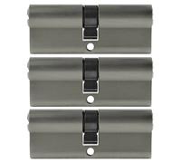 3X Cilindro Profilo 90Mm 45/45 +15 Chiavi Insieme Not + PERICOLO Serratura