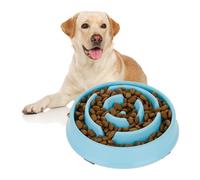 3x Ciotole anti-ingozzamento cani mangiatoia assunzione 400ml lenta cibo azzurre