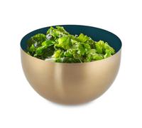 3x Ciotole insalata acciaio inox verde scodella rotonda porta frutta salad bowl