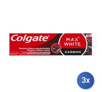 3x Colgate Dentifricio 75 Ml. Max White Carbone
