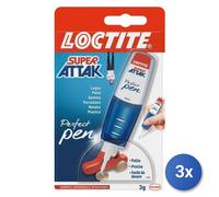 3x Collante Loctite SUPER ATTAK Creative, modello 2057745, Trasparente, per e
