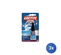3x Collante Loctite SUPER ATTAK, modello 911825, trasparente, per incollaggi e
