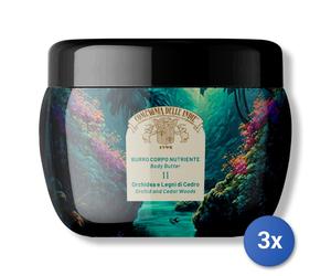3x Compagnia Delle Indie Corpo Burro 250 Ml. 11 Orchidea/Cedr