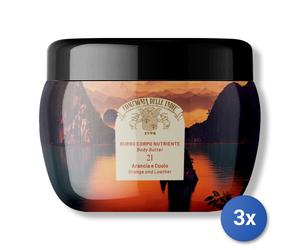 3x Compagnia Delle Indie Corpo Burro 250 Ml. 21 Arancia/Cuoio