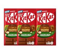3x Confezione per Nestlé Kit Kat Tavoletta al Gusto Nocciola, Cioccolato al Latte, 3 tavoletta da 99g, Novità Assoluta Europea