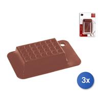 3x Confezioni 3 Stampi Waffles Silicone Choco Home