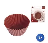 3x Confezioni 6 Pirottini Silicone Choco 9,5 Home