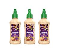3X Confezioni Per Develey Salsa Aioli con Sesamo 225 ml | Salsa Cremosa con Sesamo Tostato | Ideale per Falafel, Hummus, Verdure, Riso e Panini | Bottiglia con Tappo Dosatore