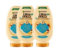 3X Confezioni per Garnier Balsamo Ultra Dolce Rituale d'Argan, Balsamo per Capelli Secchi e Indisciplinati, 3x250 ml