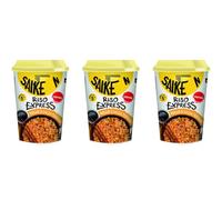 3X Confezioni per Saikebon Riso Express Pollo e Salsa Teriyaki, Noodles Istantanei, Confezione da 3