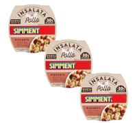 3X Confezioni per Simmenthal Piccante Insalata di Petto di Pollo con Fagiolini Cannellini, Mais e Fagioli Rossi, 3 Lattine da 160 gr