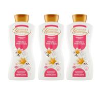 3X Confezioni per Spuma di Sciampagna Bagnodoccia Crema Setificante Perle di Seta e Vaniglia - 3x650 ml