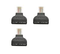 3X Connettore Adattatore Terminale RJ45 A 8 Pin Blocco Terminale A Vite con Testa In Cristallo di Rete 8P8C