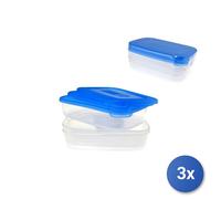 3x Contenitori Service Rettangolari 2 Litri Trasparente Giganplast