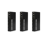 3X Convertitore Multimediale Gigabit SFP 4 SFP A 2 RJ45 Transceiver 10/100/1000M per In Fibra Ottica SPINA UE