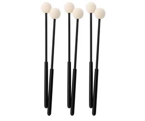 3x Coppia di Battenti Bacchette per Xilofono Chiama Vibrafono a Percussione 31cm