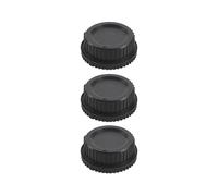 3X Copri corpo macchina fotografica in plastica nera + tappo obiettivo posteriore per reflex digitale