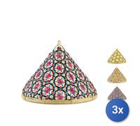 3x Copricibo H&H Bambu' Cm26Xh23 Decorato