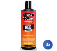 3x Crazy Color Shampoo 250 Ml. Red Made In Italy