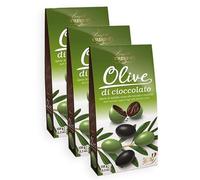 3X Crispo Olive Confettate al Cioccolato Fondente Ripiene alla Nocciola 150g