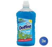 3x Delfino Pavimenti 1000 Ml. Felce E Talco