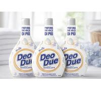 3x Deo Due Profuma Bucato Bianco Latte 250ml Spray Tessuti Freschezza