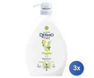 3x Dermomed Bagno 1000 Ml. Lime Vitalita'