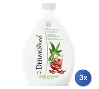 3x Dermomed Sapone Ricarica 1000 Ml. Aloe Melograno