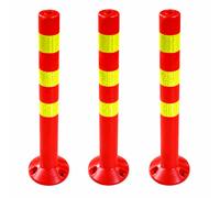 3x Dissuasore Plastica Warnpfosten Leitpfosten Pilone Spegnimento Rosso