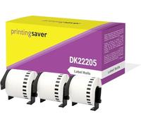 3x DK-22205 62 mm x 30,48 m Compatibili Etichette Nastri adesive continuo per Brother P-Touch QL-1110NWB QL-1100 QL-1060N QL-500 QL-500A QL-500BW QL-570 QL-580 QL-700 QL-710W QL-800 QL-810W QL-820NWB