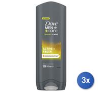 3x Dove Bagnodoccia 3In1 250 Ml. Uomo Sport Active