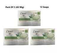 3x Dove Rinfrescante Crema di Bellezza Barrette 4 X 90g (12 Saponi)