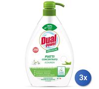 3x Dual Power Piatti 1000 Ml. Dispenser Concentrato Greenlife Made In Italy