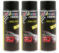 3x Dupli Color Tuning Vernice per auto Nero opaco Spray 400 ml