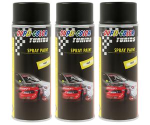 3x Dupli Color Tuning Vernice per auto Nero opaco Spray 400 ml