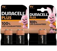 (10 Confezioni) Duracell Plus Batterie 1pz 9V Transistor 6LR61 MN1604 9V