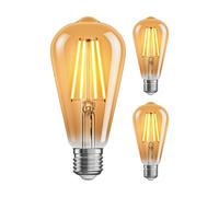 3x E27 Lampadina LED ST64 extra bianco caldo (2500 K) 7,2 W 814lm [EEK: E]