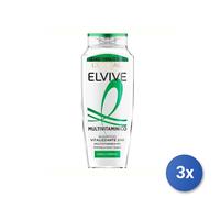 3x Elvive 2In1 Shampoo 300 Ml. Multivitaminico
