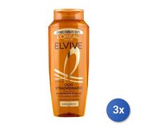 3x Elvive Shampoo 300 Ml. Olio Normali