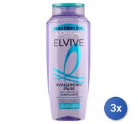 3x Elvive Shampoo 300 Ml. Purificante Hyluronic