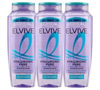 3x Elvive Shampoo Reidratante Per Cute E Radici Grasse Acido Ialuronico 250 ml